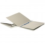 Cardboard file with plastic self binder